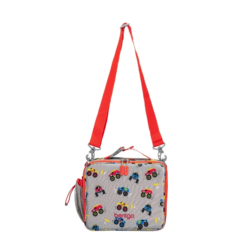 Kids Monster Truck Lunch Bag with Red Accents